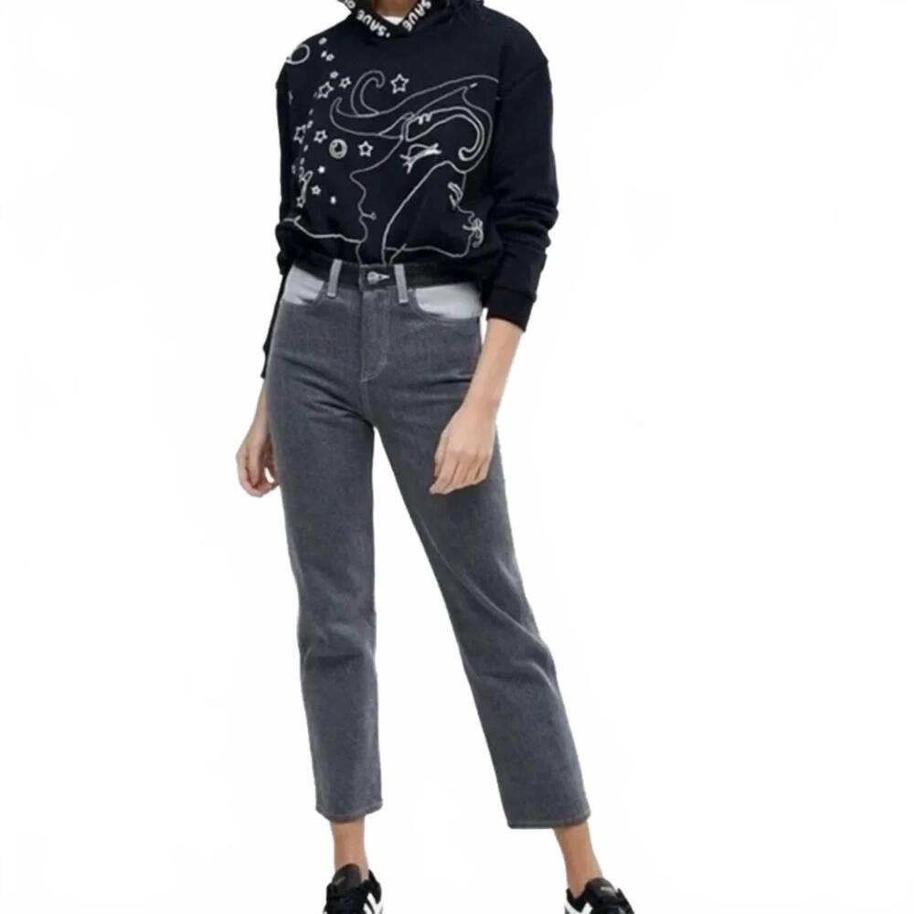 NEW WRANGLER peter max retro straight fit jeans in gray